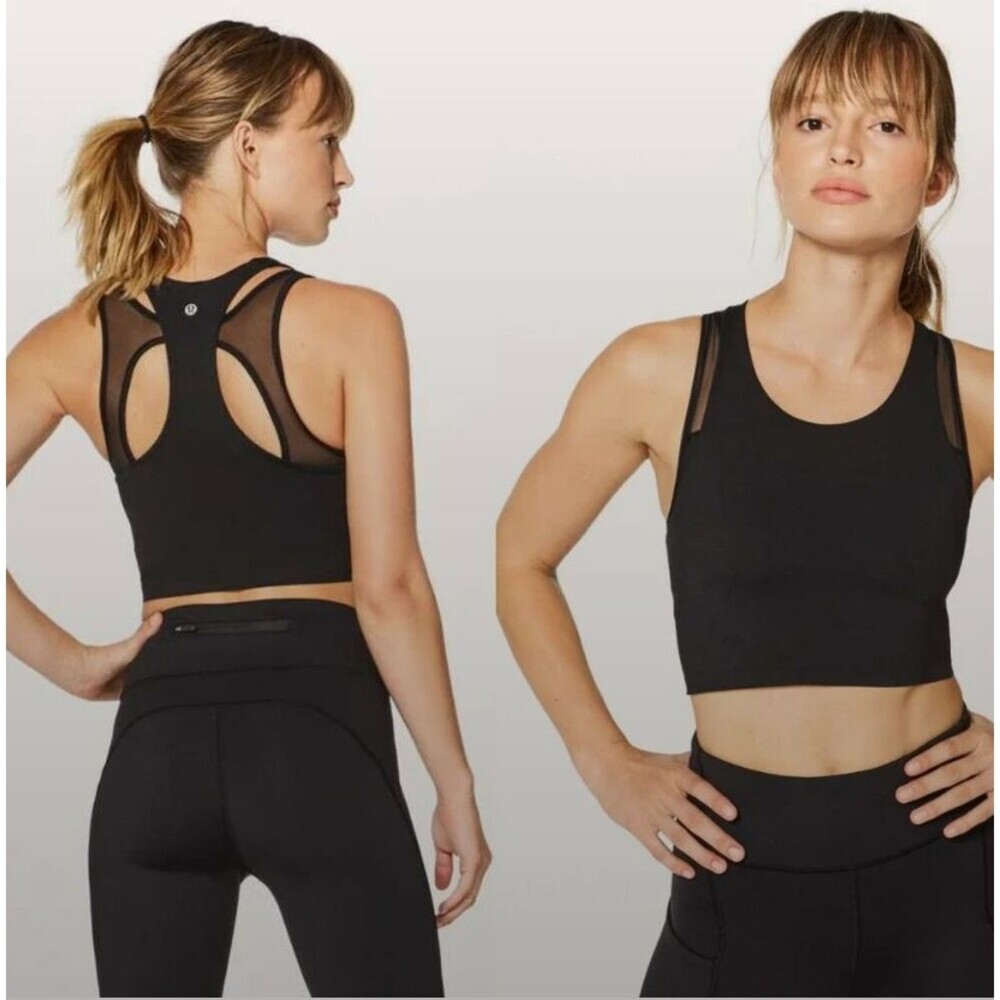 Lululemon Break Free Tank *Nulux Medium Support Black Size 4 / W1AI1S / Athletic